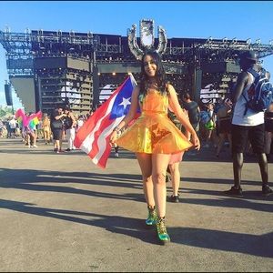 flame gurl hologram overall dress